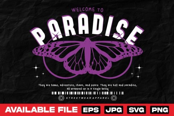 Butterfly Urban T Shirt Design: Bold Streetwear Graphics