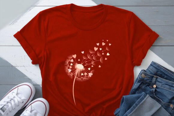 Dandelion Hearts Valentine Love Design: A Unique Vector for Creatives
