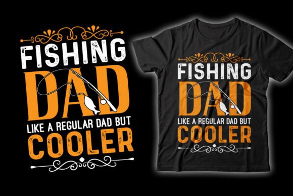 Fishing Dad Typography T-Shirt Design: Cool Quotes for Apparel