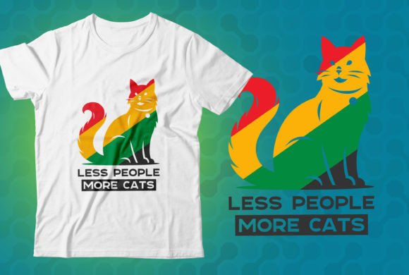 Less People More Cats: The Ultimate T-Shirt Design for Feline Fans