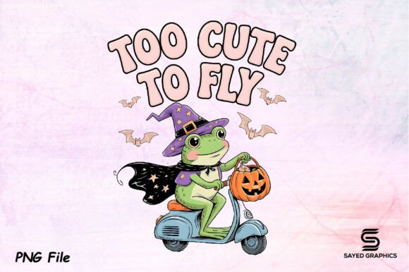 Spooky Meets Silly: The Halloween Funny Frog Scooter PNG