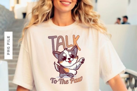 Talk to the Paw: A Playful T-Shirt Design for Every Creator