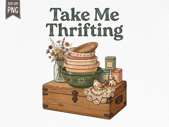 Why the Take Me Thrifting Vintage PNG Design is a Designer's Secret Weapon